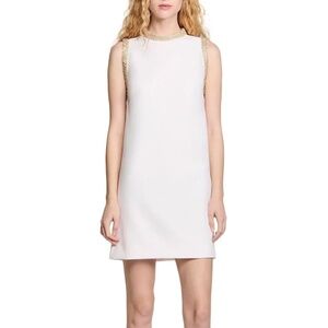 Madalena Short Dress with Rhinestone Trim